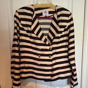 CAbi Red and Blue Blazer Tailored Suit Jacket